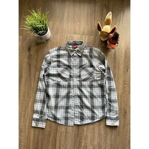 Grey Plaid Flannel Shirt